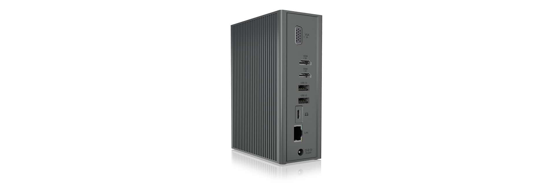 ICY BOX IB-DK2262AC Bedraad USB 3.2 Gen 1 (3.1 Gen 1) Type-C Antraciet (IB-DK2262AC) thumbnail