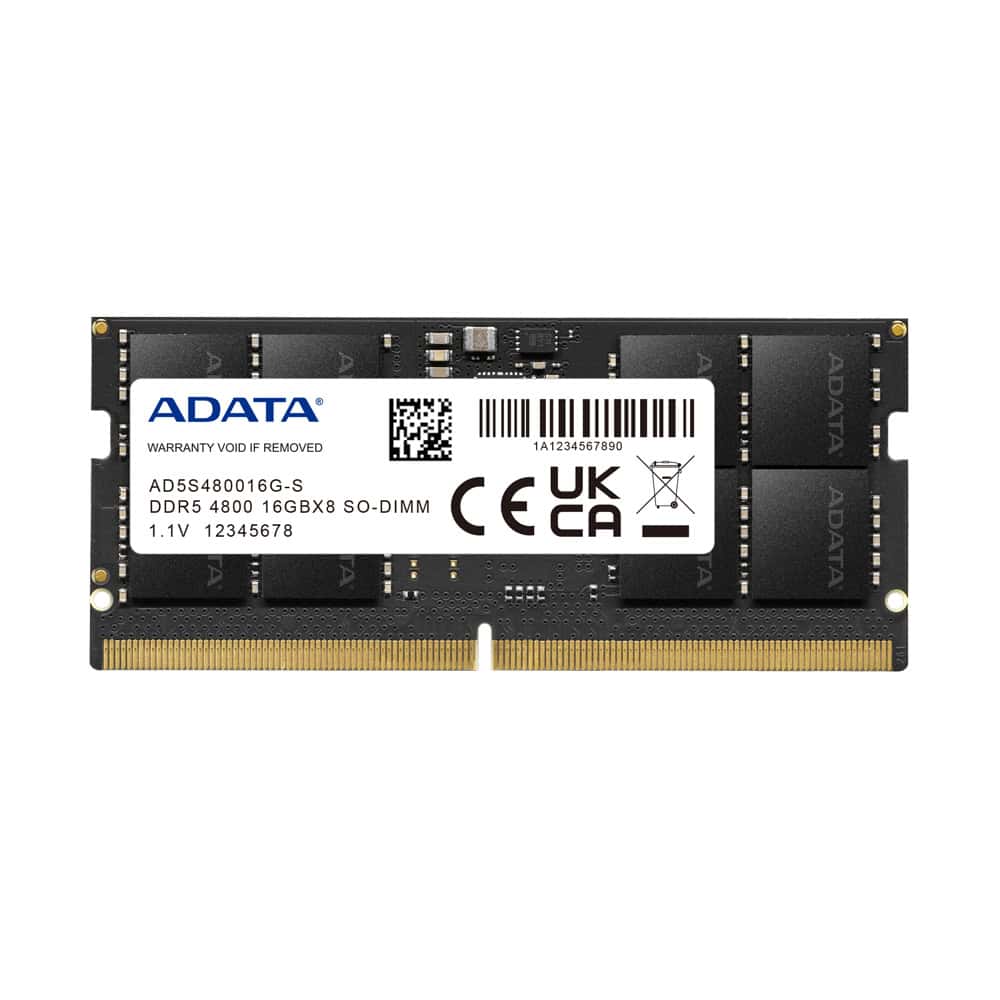 ADATA Premier geheugenmodule 16 GB 1 x 16 GB DDR5 262-pin SO-DIMM ECC (AD5S480016G-S) thumbnail