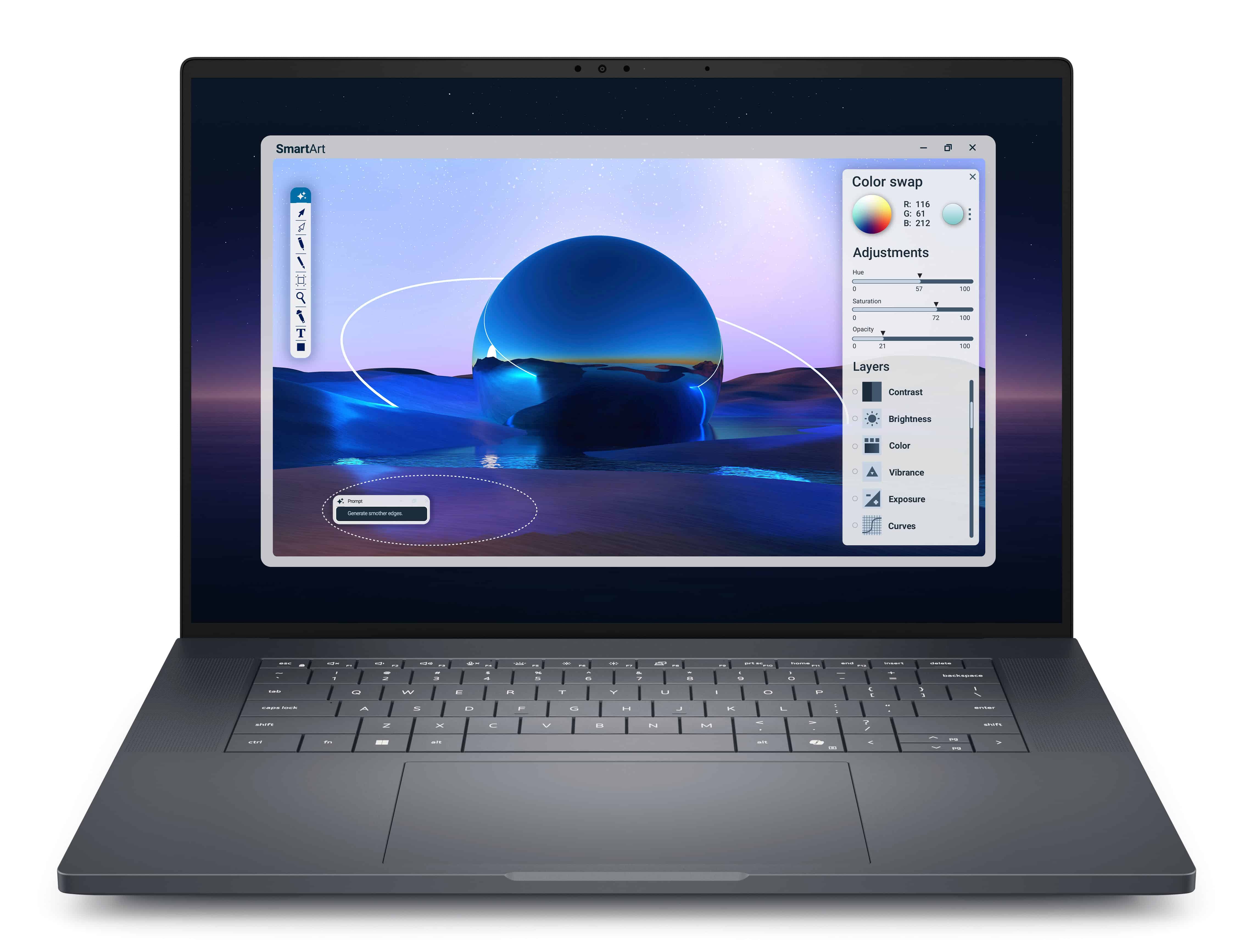 DELL Pro Max 16 Premium MA16250 Intel Core Ultra 7 265H Mobiel werkstation 40,6 cm (16") Full HD+ 32 GB LPDDR5x-SDRAM 1 TB SSD NVIDIA RTX PRO 2000 Blackwell Wi-Fi 7 (802.11be) Windows 11 Pro Engels Zwart (BTO103_MA16250_EMEA) thumbnail