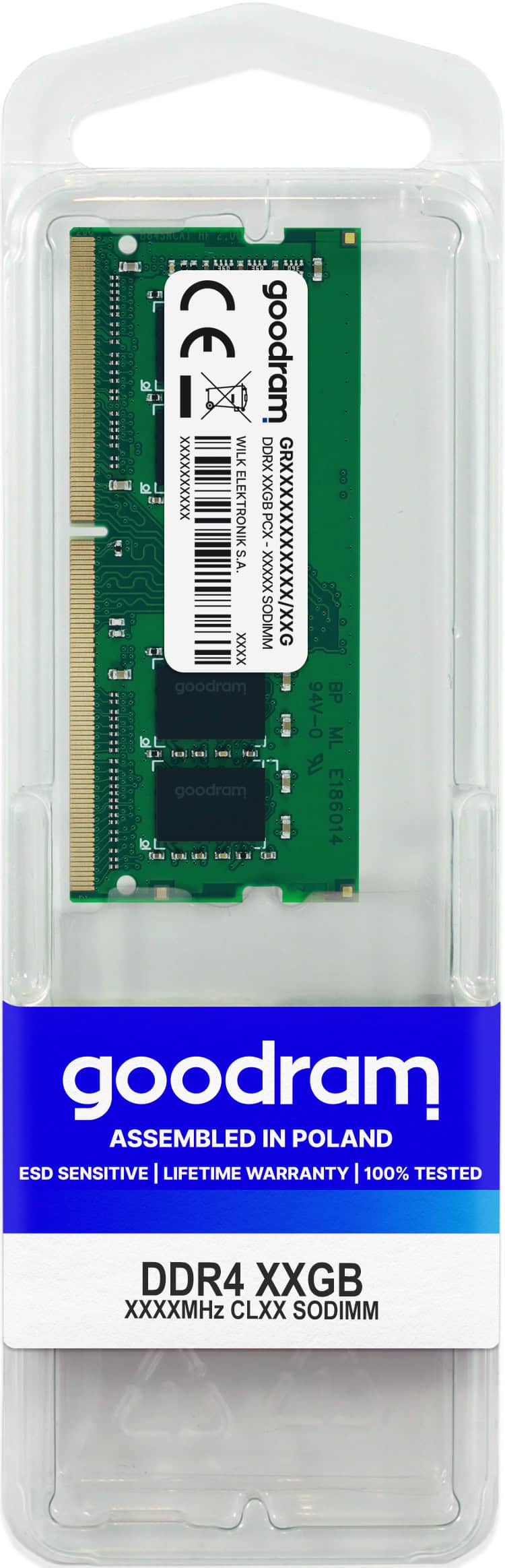 Goodram GR3200S464L22/32G geheugenmodule 32 GB 1 x 32 GB DDR4 288-pin DIMM (GR3200S464L22/32G) thumbnail