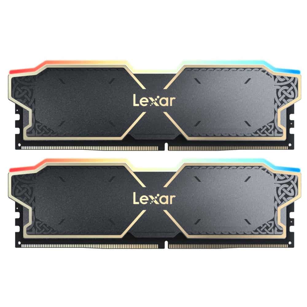 Lexar 32GB (2X16GB) DIMM DDR5 LEXAR THOR RGB 6000MHZ MEMORY STICK KIT (BLACK) (LD5U16G60C38BG-RGD) thumbnail