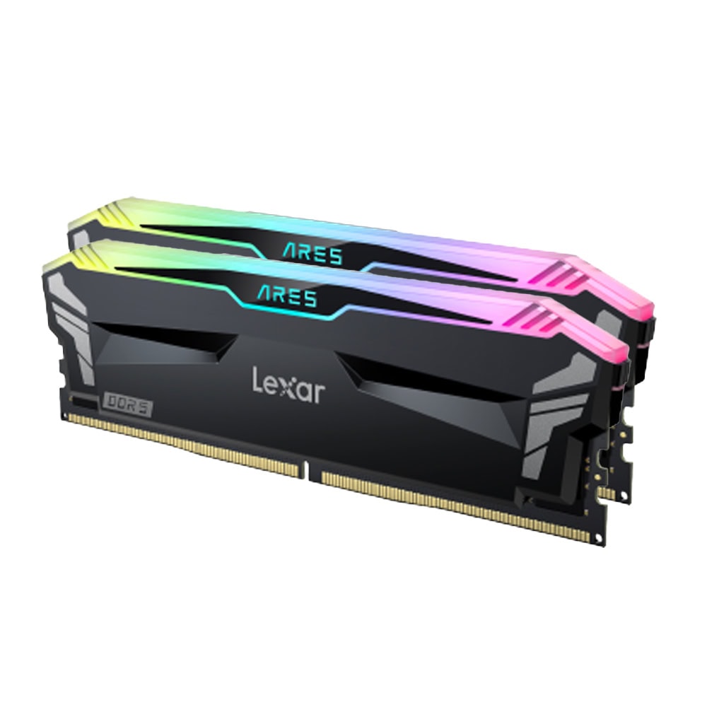 Lexar DDR5 Ares 2x16GB 6800 CL34 1.4V Memory with heatsink and RGB lighting Dual packBlack Color (LD5U16G68C34LA-RGD) thumbnail