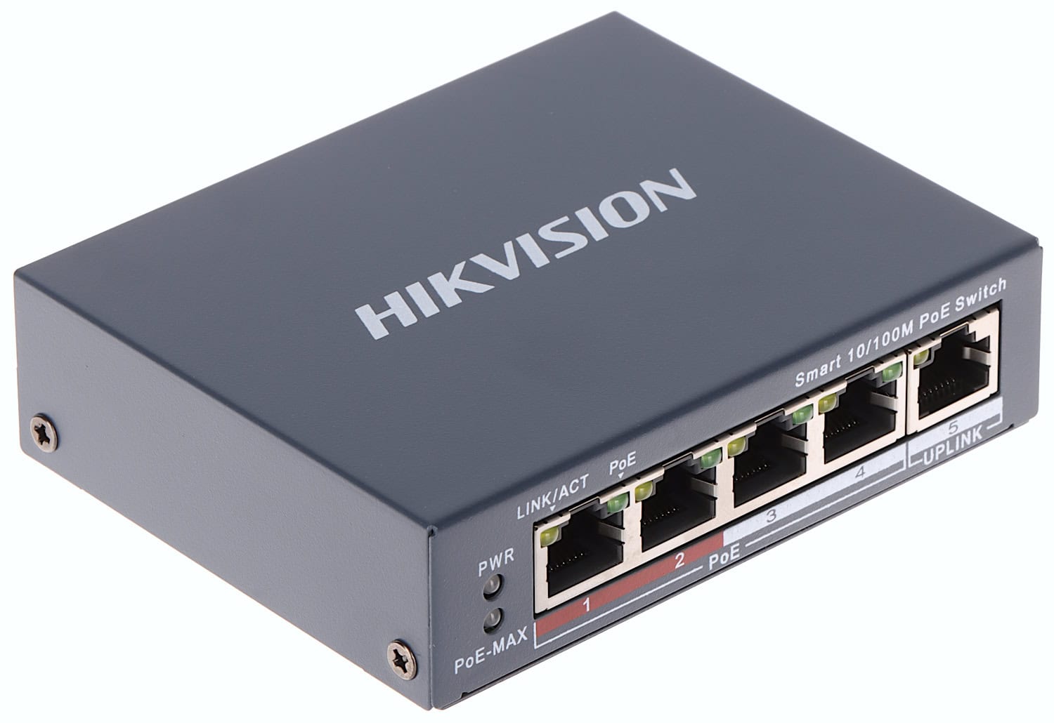 Hikvision DS-3E1105P-EIV2 network switch Managed Fast Ethernet (10/100) Power over Ethernet (PoE) Gray (DS-3E1105P-EIV2) thumbnail