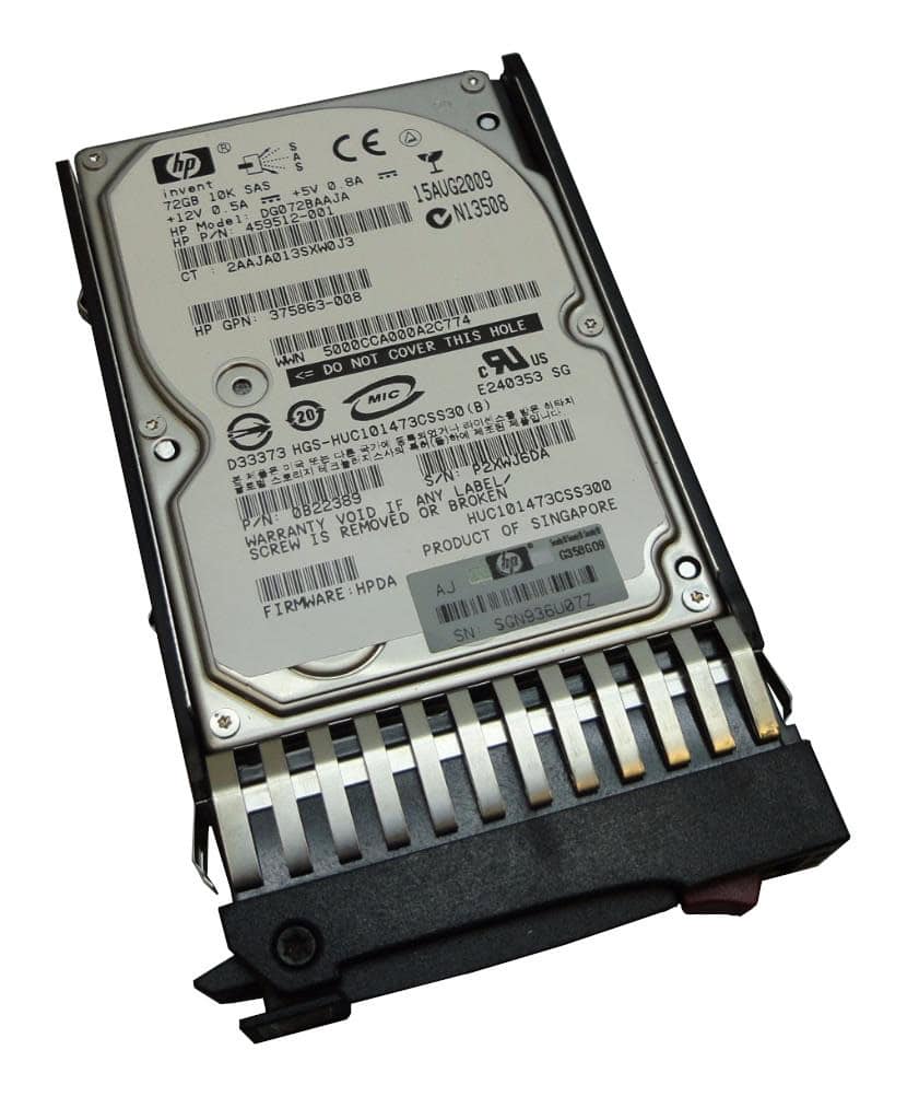 HP 72GB SAS SFF DUAL PORT 10K HDD (460850-001-RFB) thumbnail