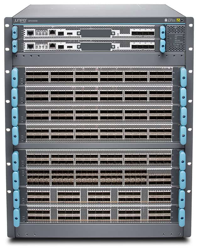 Juniper Networks QFX Series QFX10008-REDUND-T Network Switch - TAA-Compliant Chassis - Rack Mountable - 32 GB RAM - 8 Slots - Ho (QFX10008-REDUND-T) thumbnail