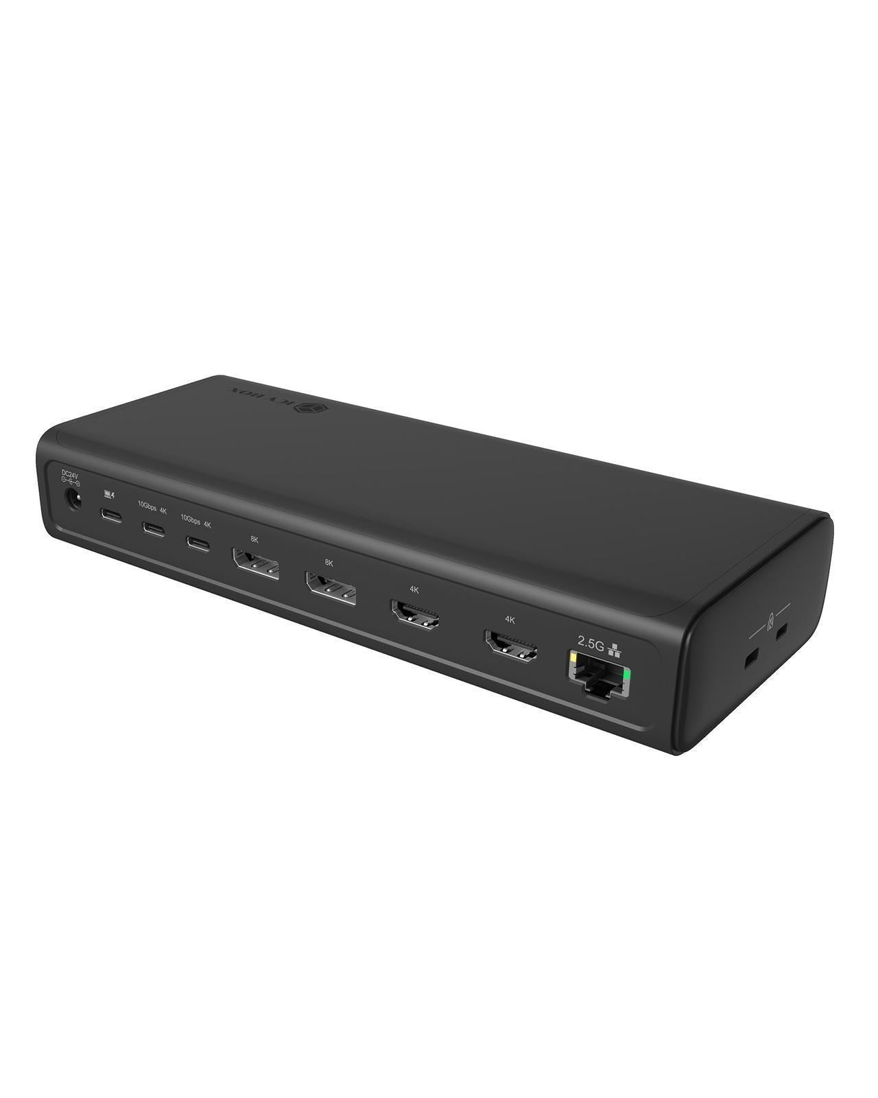 ICY BOX IB-DK7401-CU31 Bedraad USB 3.2 Gen 2 (3.1 Gen 2) Type-C Zwart (B-DK7401-CU31) thumbnail