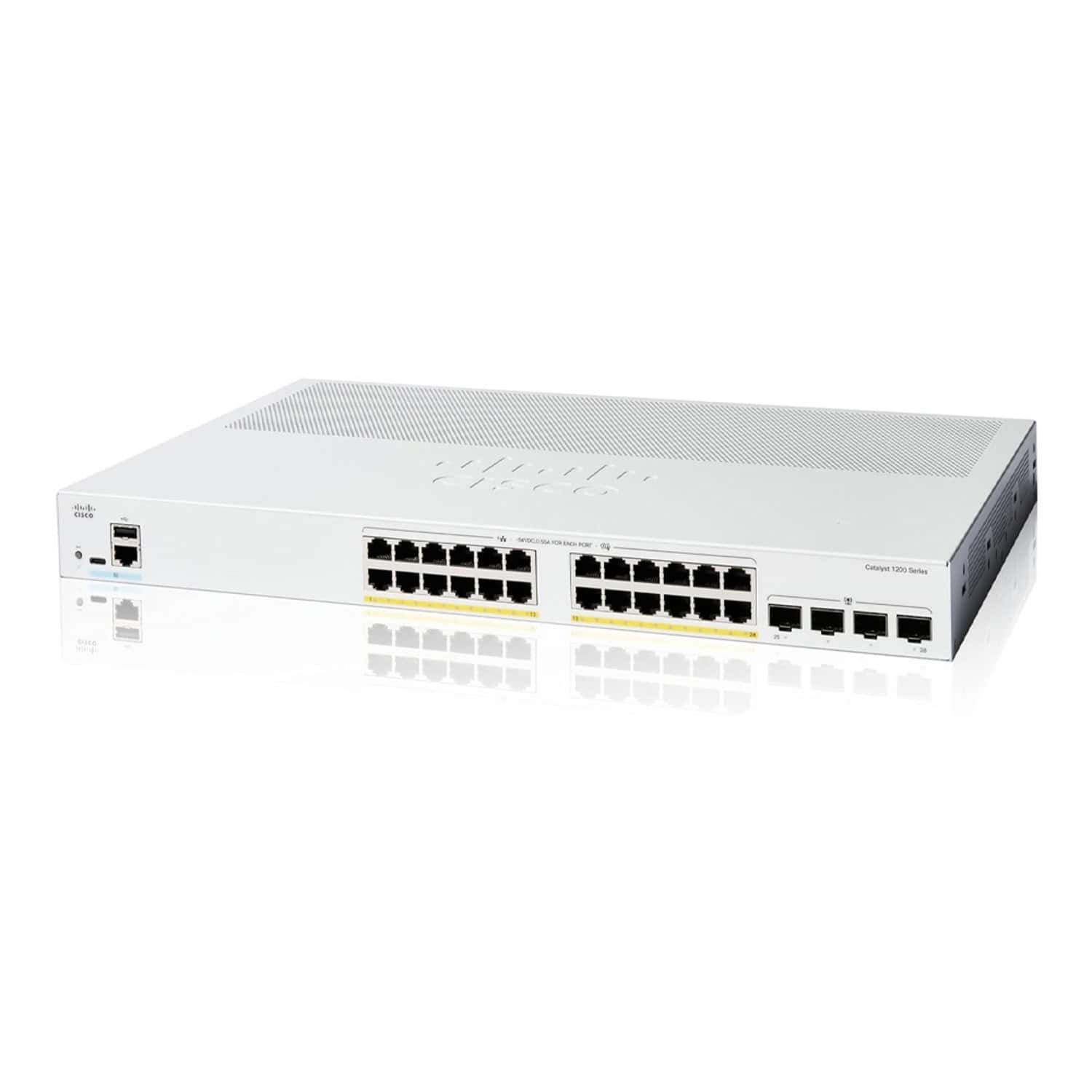 Cisco Network Switch Managed L2/L3 (C1200-24FP-4X-RF) thumbnail