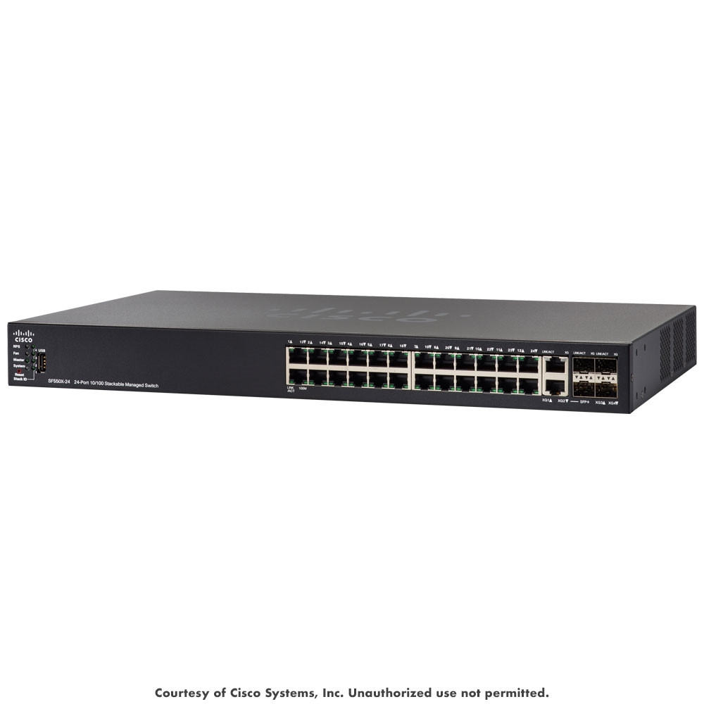Cisco CSB 24-Port 10/100 STACKABLE (SF500-24-K9-RFB) thumbnail