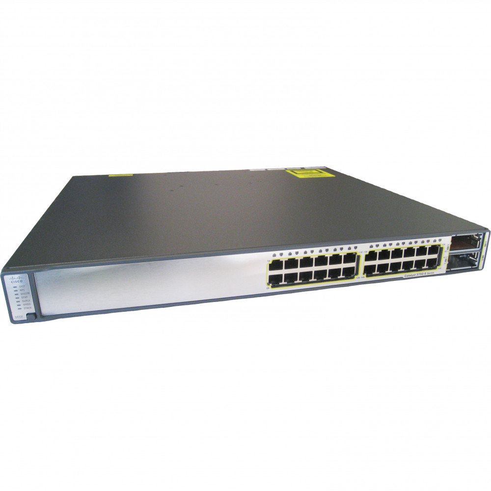 Cisco CATALYST 3750E 24 10/100/1000 (WS-C3750E-24PD-E-RFB) thumbnail