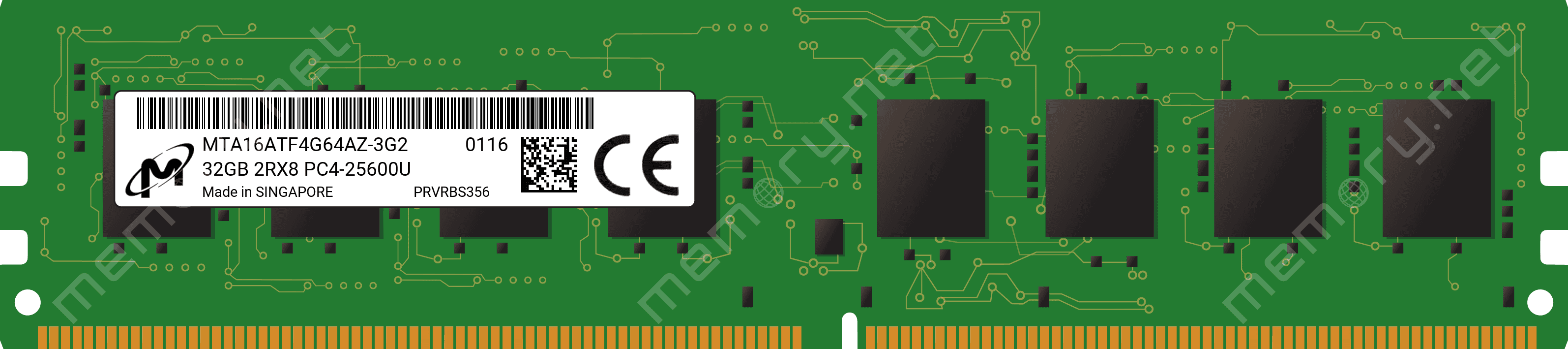 Dell 32GB 2Rx8 PC4-3200AA-U DDR4-3200MHz UDIMM (MTA16ATF4G64AZ-3G2) thumbnail