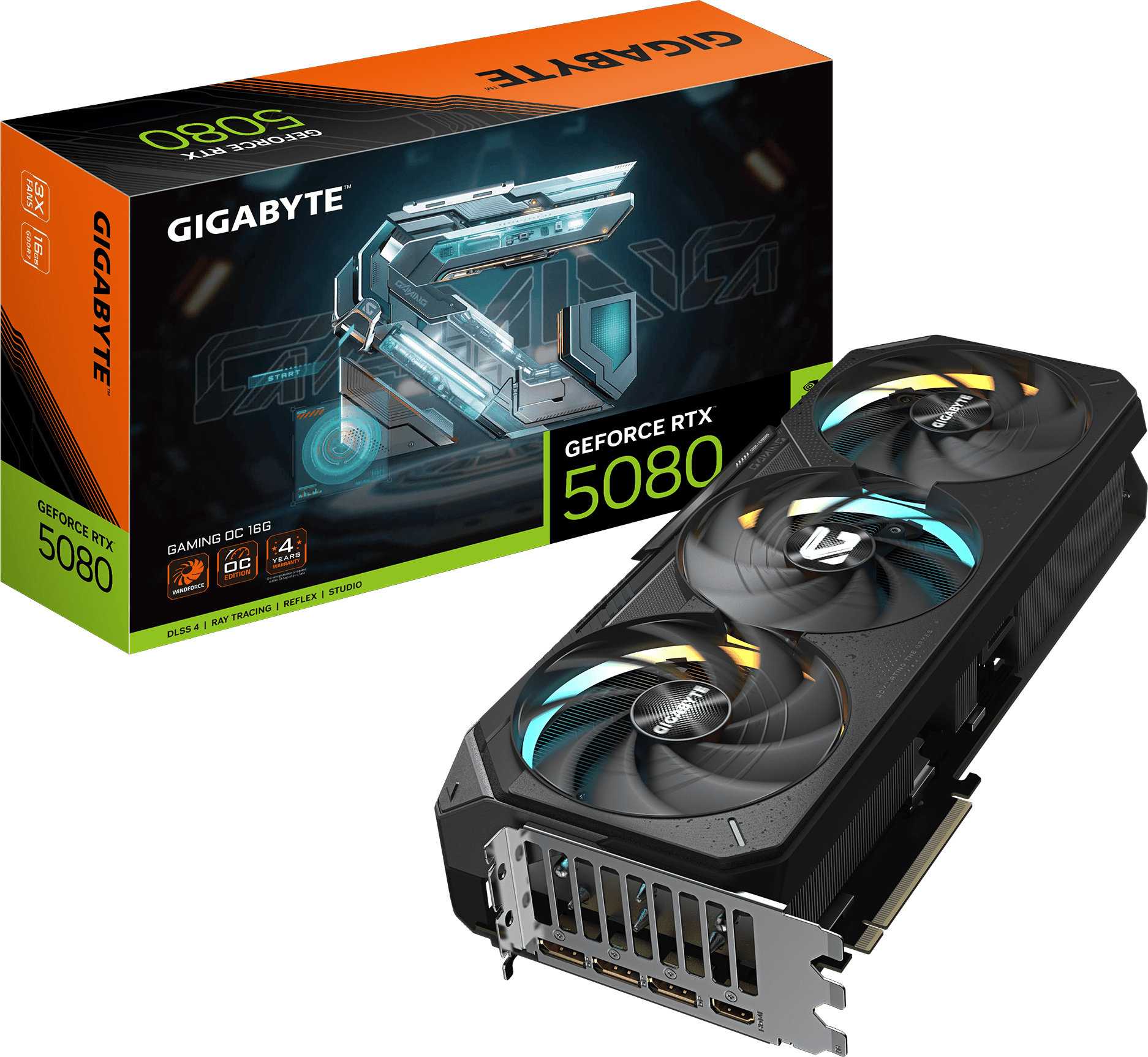 GIGABYTE GeForce RTX 5080 AERO SFF -OC -16GB -GDDR7 (GV-N5080AEROOC-16GD) thumbnail