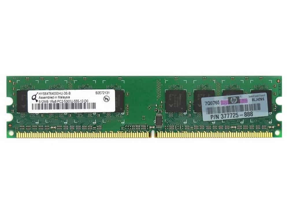 HP DIMM 512MB PC2 5300 CL5 PB (377725-888) thumbnail