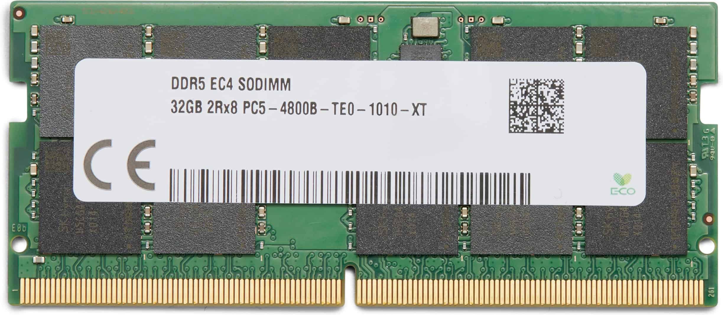 HP 6D8T4AA geheugenmodule 32 GB 1 x 32 GB DDR5 262-pin SO-DIMM ECC (6D8T4AA#ABB) thumbnail