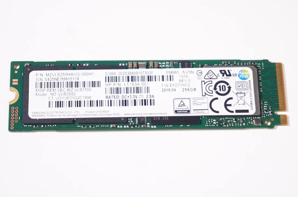 HP 256GB M.2 2280 PCIE NVME SSD (L11634-001) thumbnail
