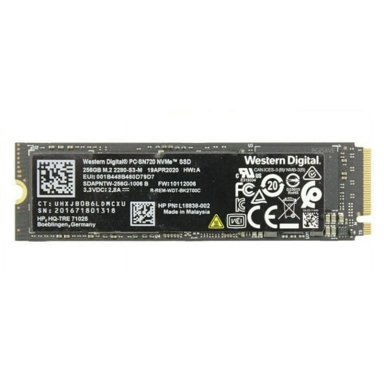 HP 256GB M.2 2280-S3-M PCIE NVME SSD (L18838-002) thumbnail