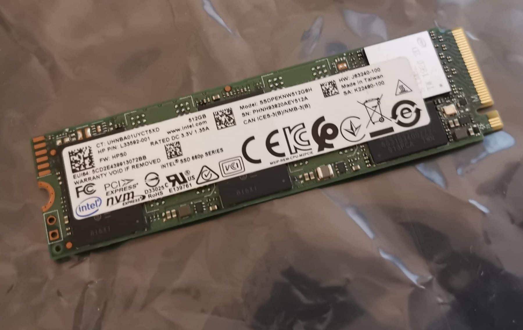 HP 512GB M.2 2280 660P PCIE GEN3X4 SSD (L33592-001) thumbnail