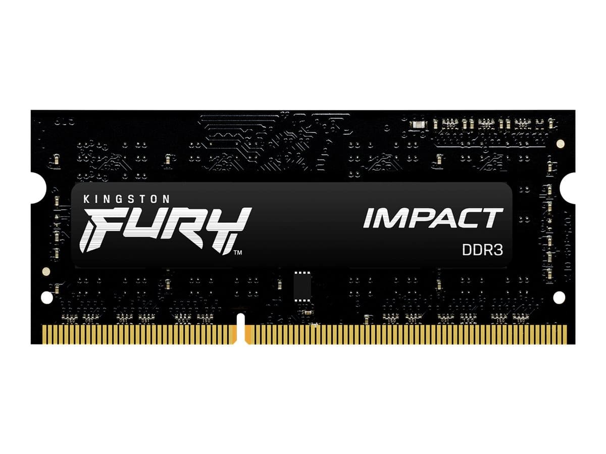 Kingston Technology FURY Impact, 4 GB, 1 x 4 GB, DDR3L, 1600 MHz, 204-pin SO-DIMM, black (KF316LS9IB/4) thumbnail