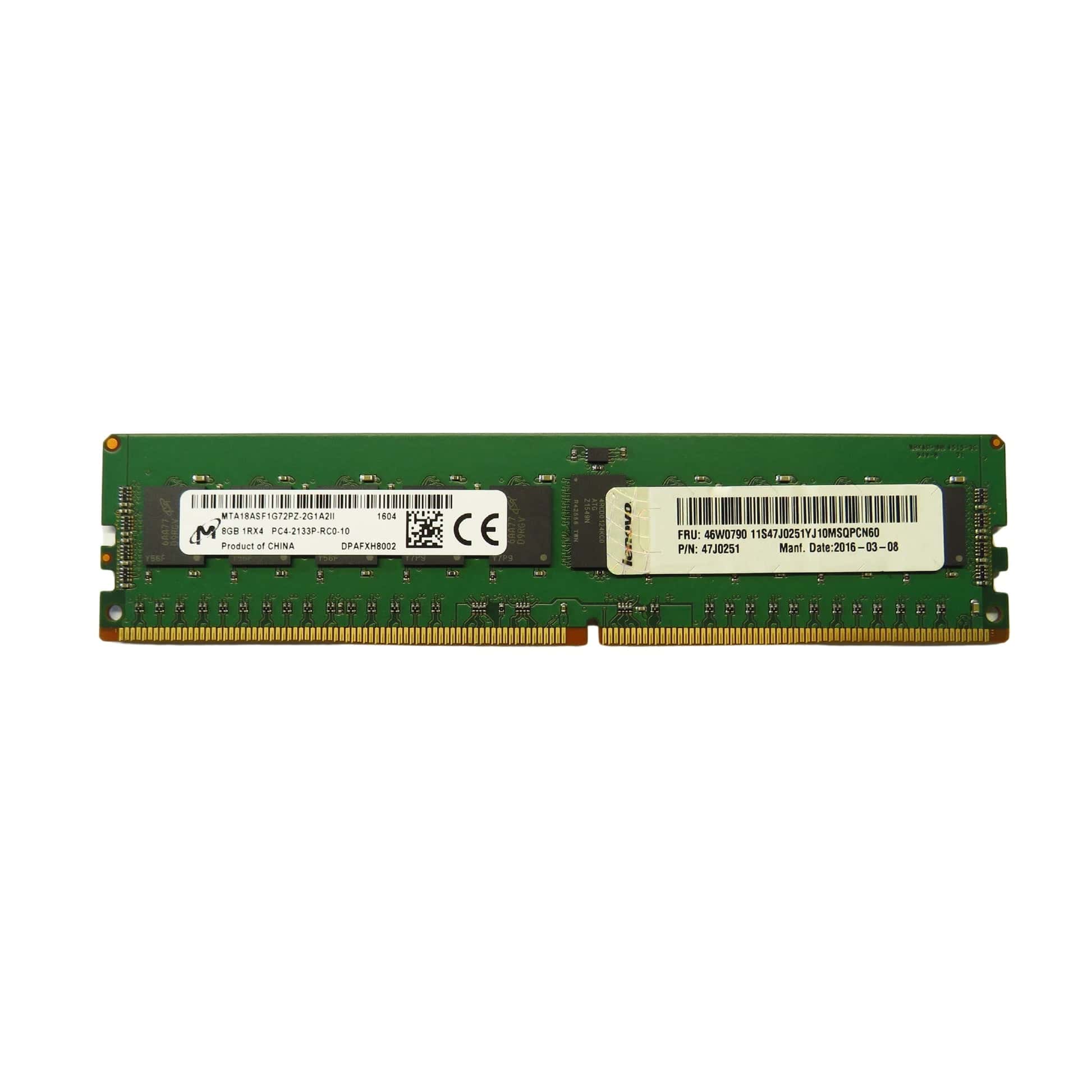Lenovo IBM 8GB (1*8GB) 1RX4 PC4-17000P-R DDR4-2133MHZ RDIMM (46W0790) thumbnail