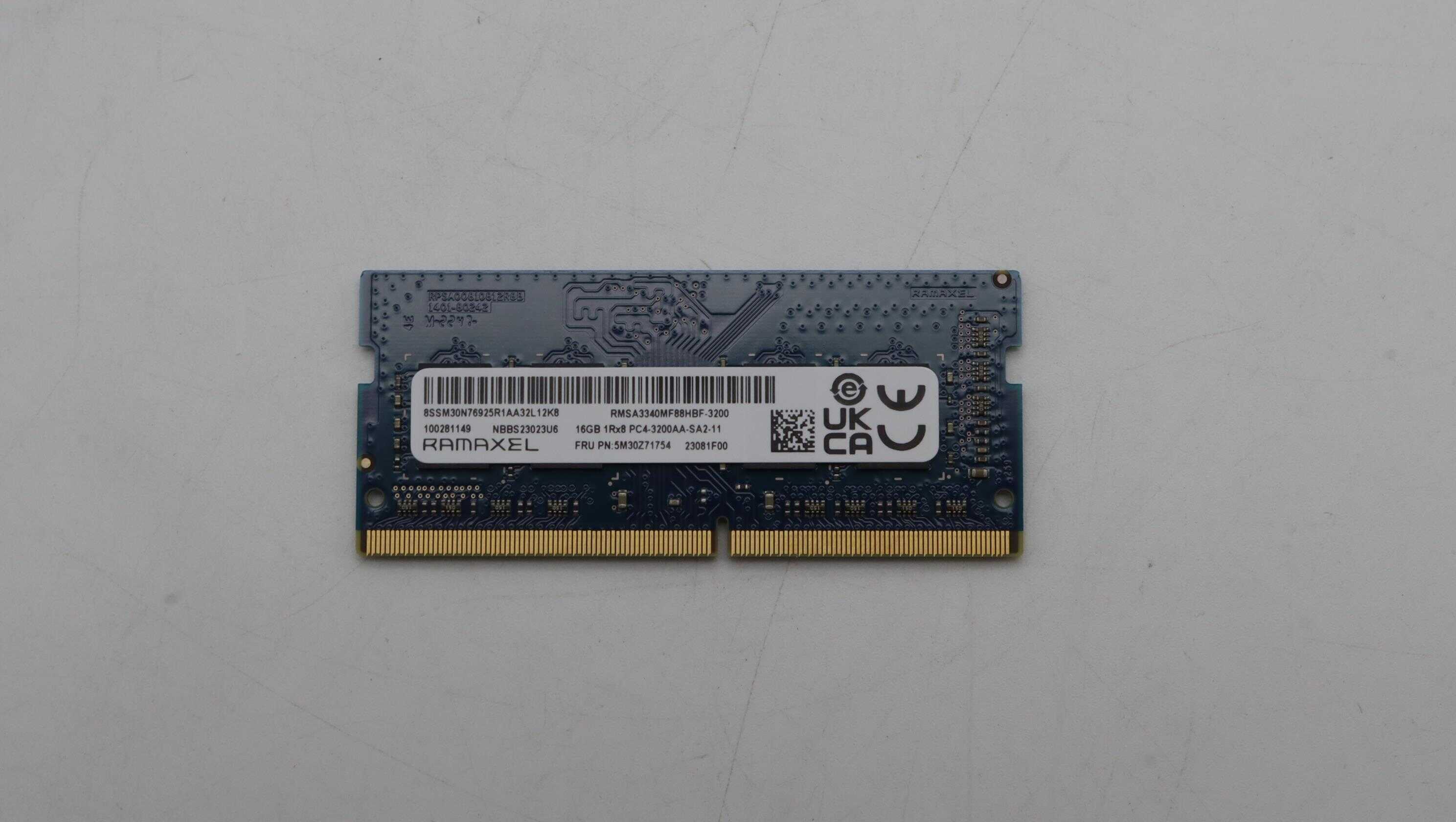 Lenovo Memory So-Dimm 16GB DDR4 3200 Ramaxel - 16 - 16 GB - DDR4 (5M30Z71754) thumbnail
