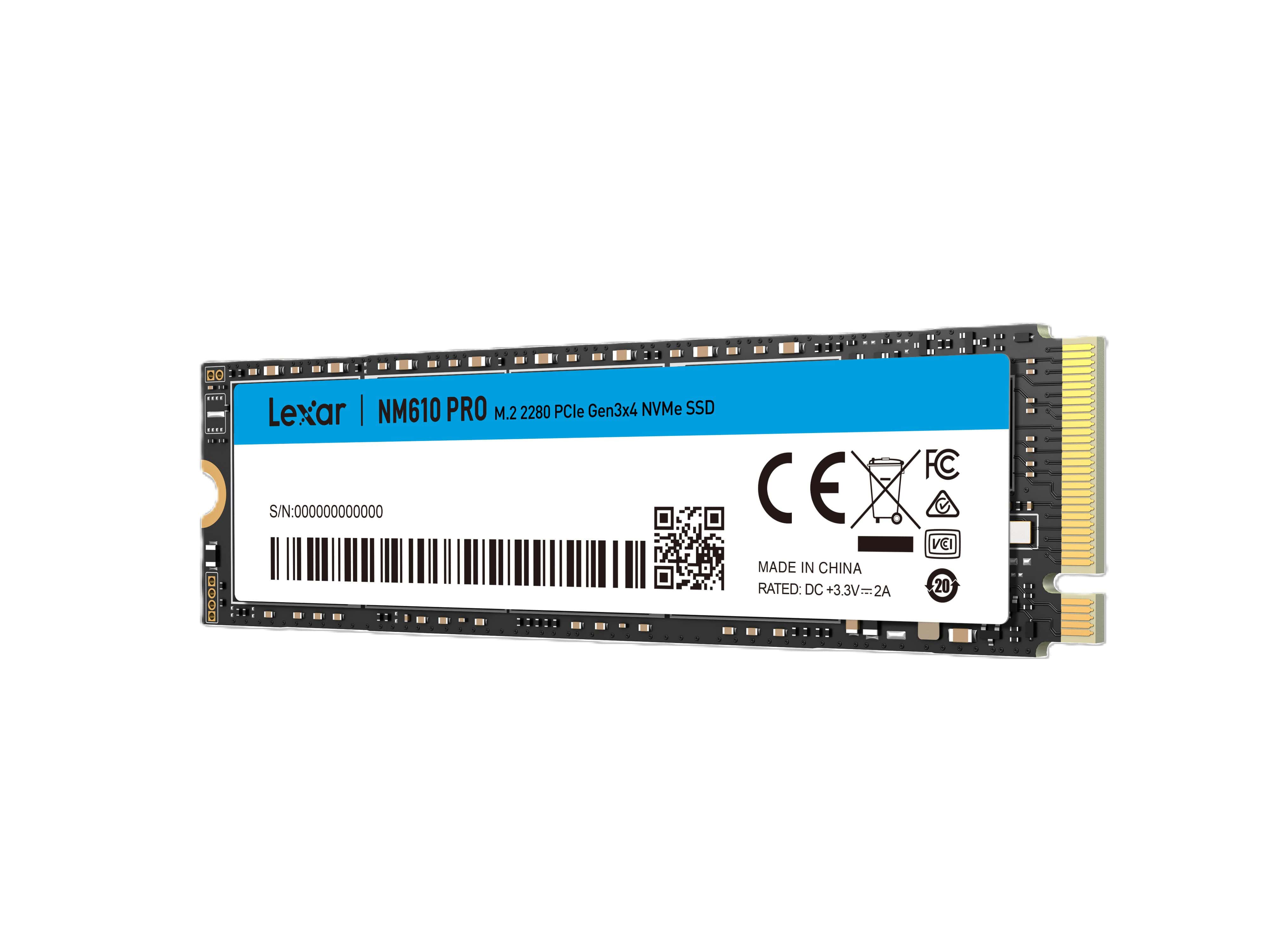 Lexar SSD DISK LEXAR NM610 PRO 1TO - NVME M.2 TYPE 2280 (LNM610P001T-RNNNG) thumbnail