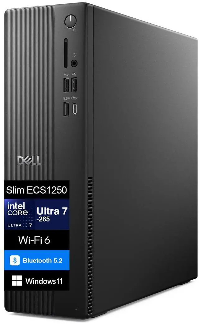 DELL Slim ECS1250 i5-14400 16GB 1TB Intel UHD 730 WLAN + BT W11P 3YPS Black (ECS1250_RPLS-R_006) thumbnail