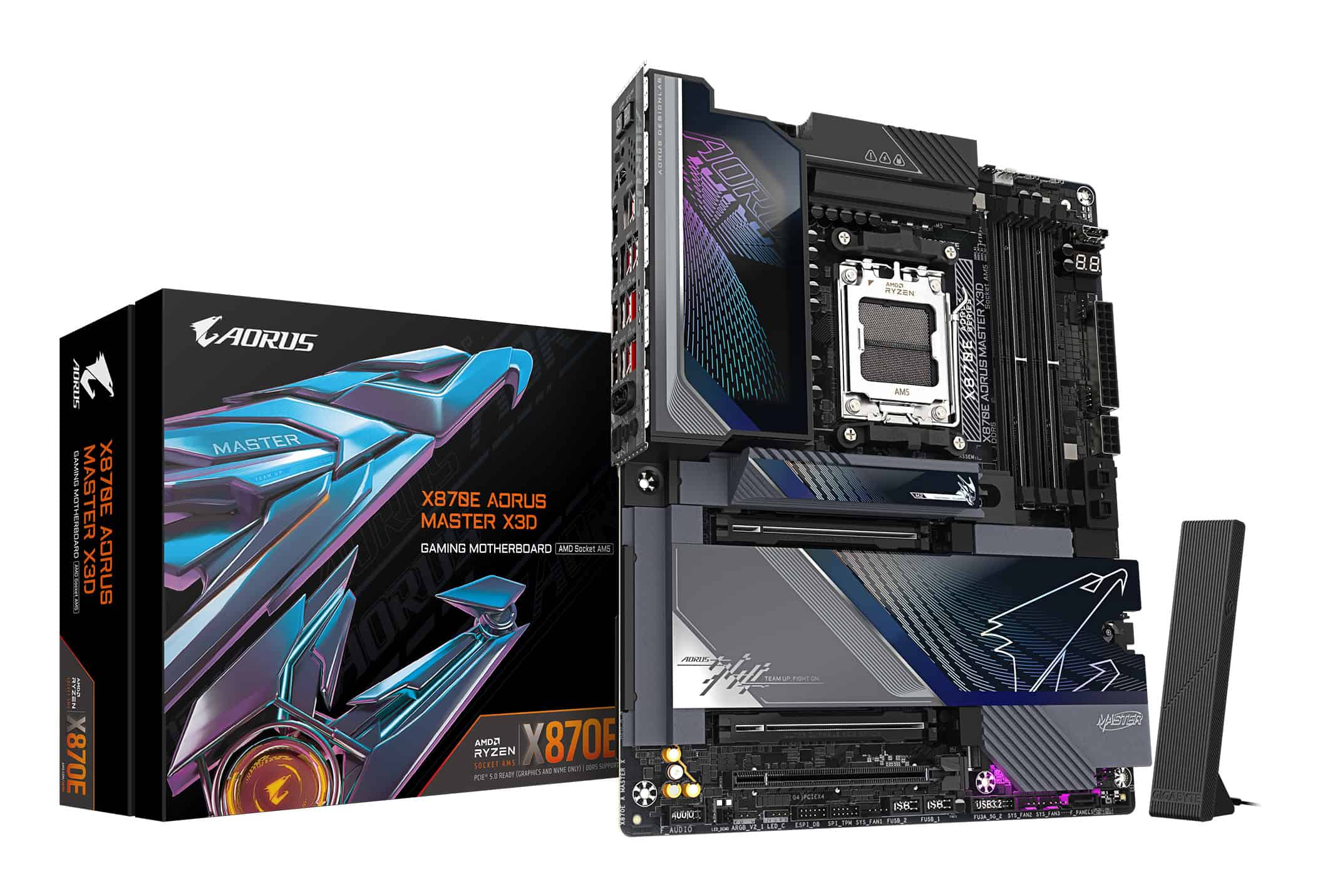 GIGABYTE X870E AORUS MASTER X3D AMD X870E Socket AM5 ATX (X870E A MASTER X) thumbnail