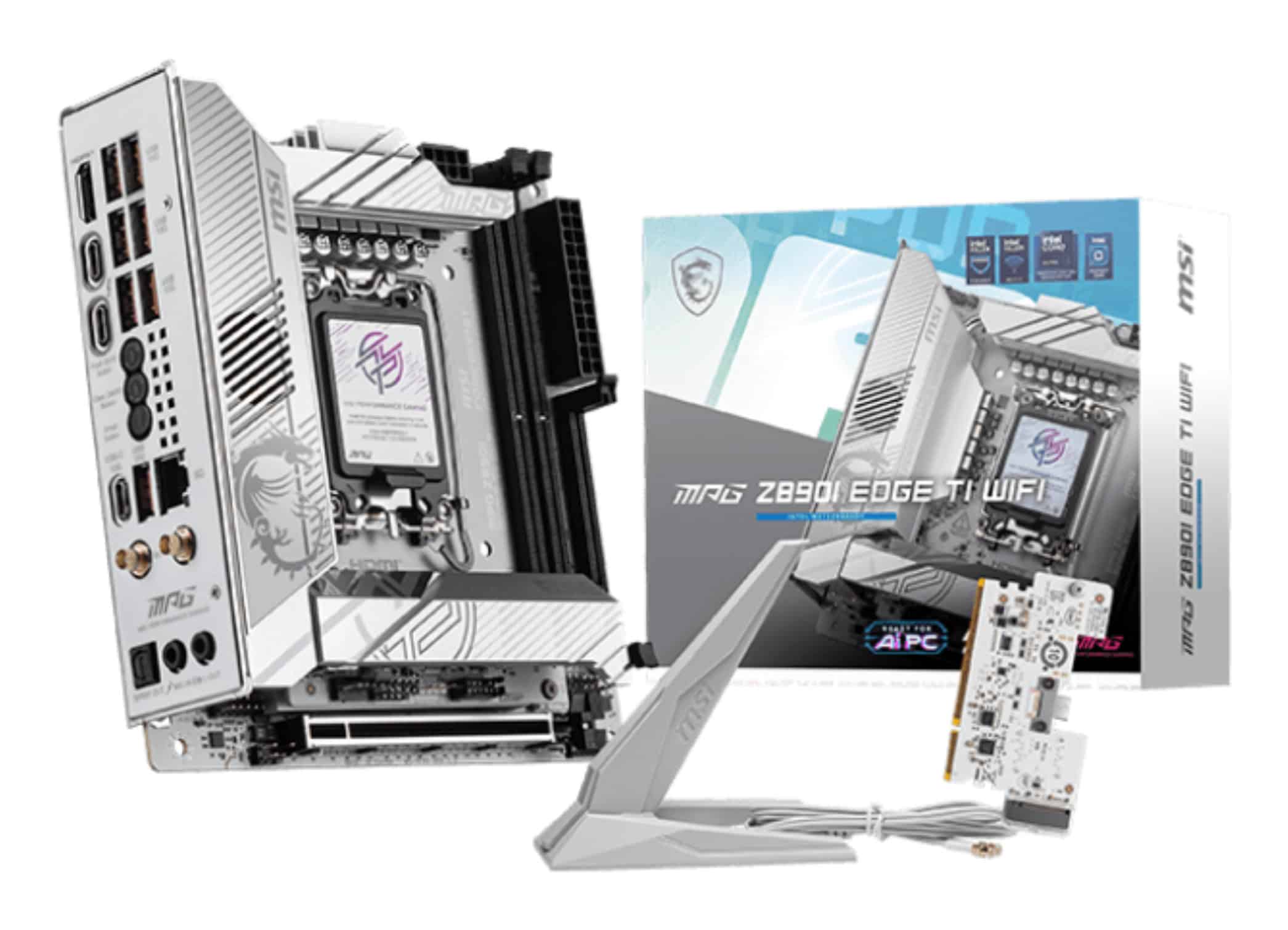 MSI MPG Z890I EDGE TI WIFI moederbord Intel Z890 LGA 1851 (Socket V1) mini ITX (MPG Z890I EDGE TI WIFI) thumbnail