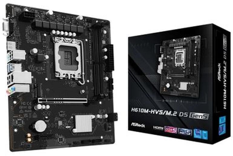 ASRock H610M-HVS/M.2 D5 Gen5 Mainboard (90-MXBTV0-A0UAYZ) thumbnail