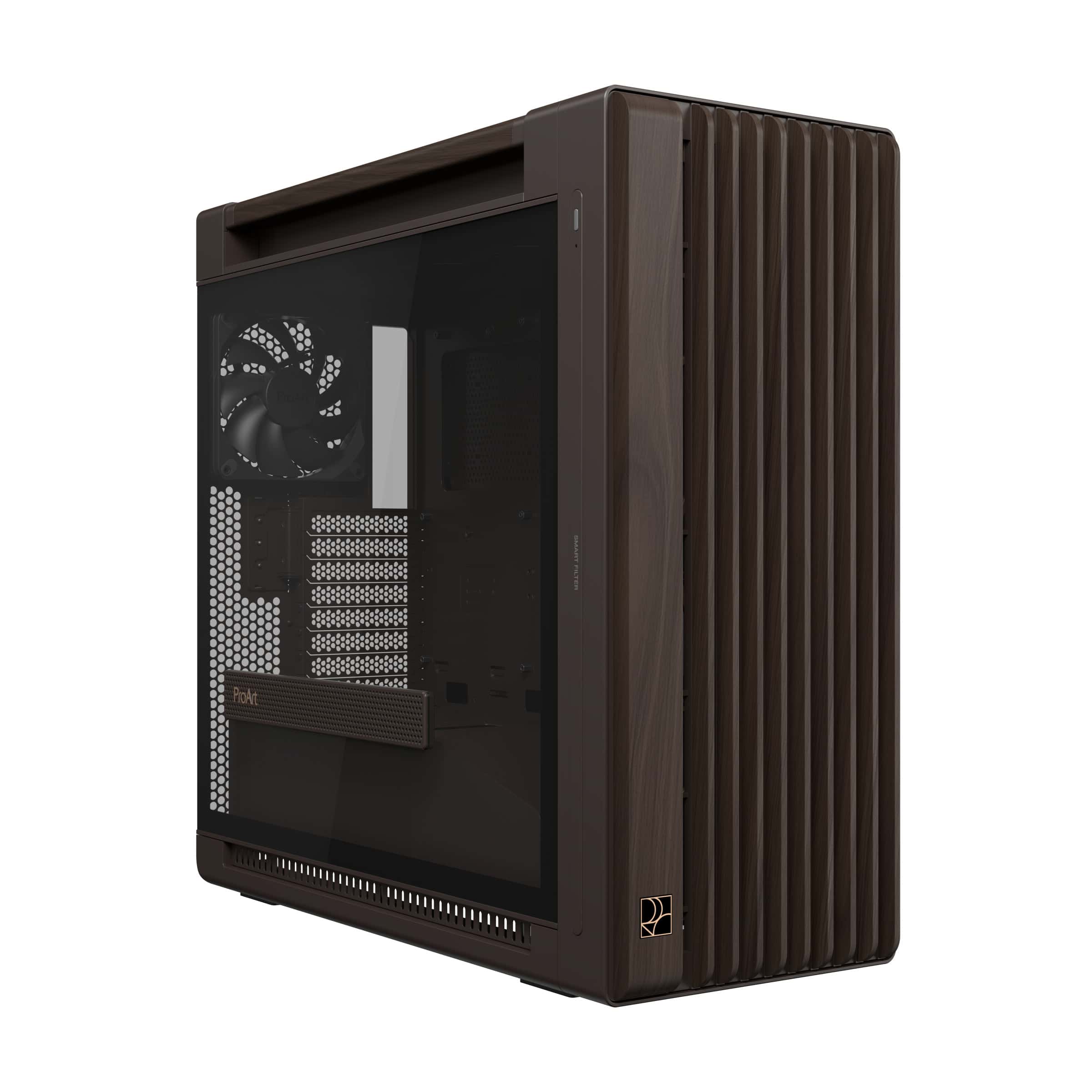 ASUS ProArt PA602 Wood Edition Retro Brown - Tempered Glass Panel Midi Tower Bruin (90DC00J8-B09000) thumbnail