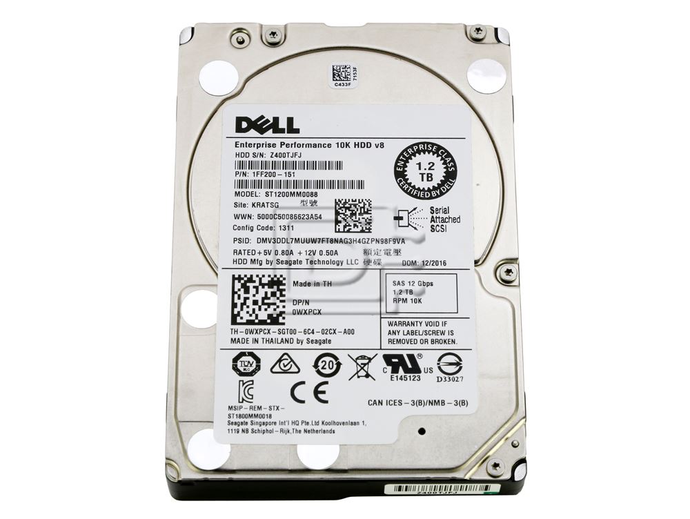 Dell Internal Hard Drive 2.5 1200 (ST1200MM0088-RFB) thumbnail