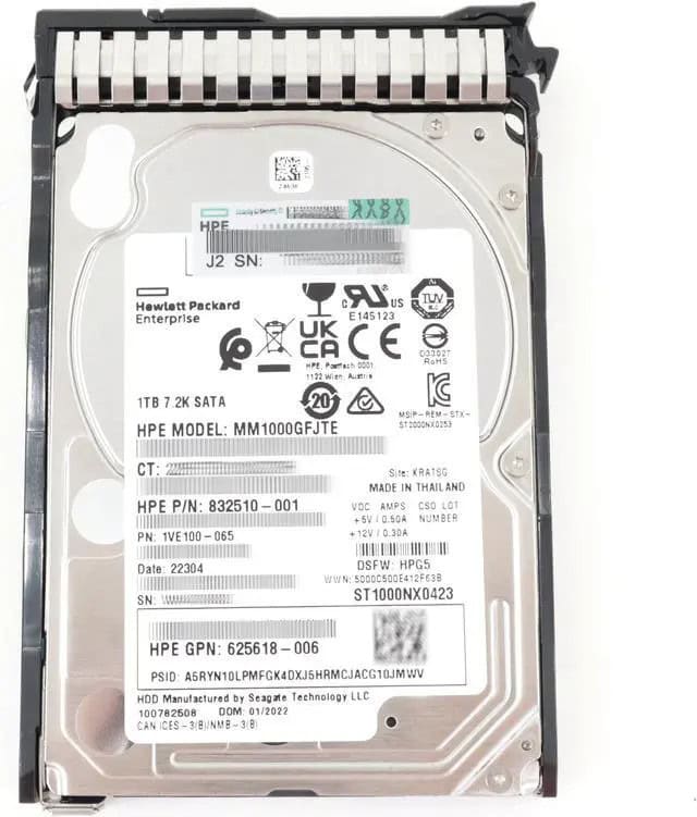 HP 1TB SATA hard drive (832510-001) thumbnail