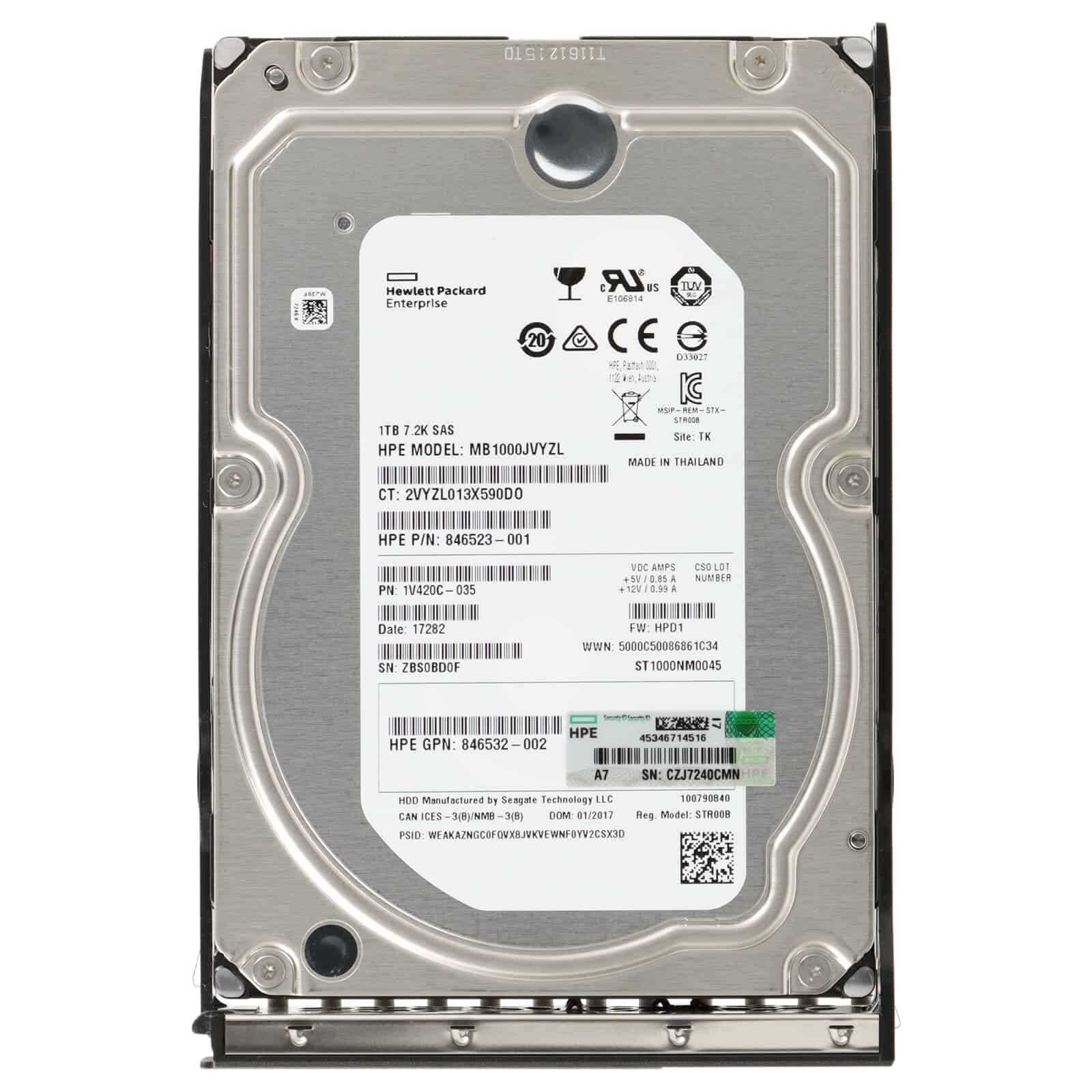HP SPS-DRV HD 1TB 12G 7.2K 3.5 SAS MDL LP (846613-001) thumbnail