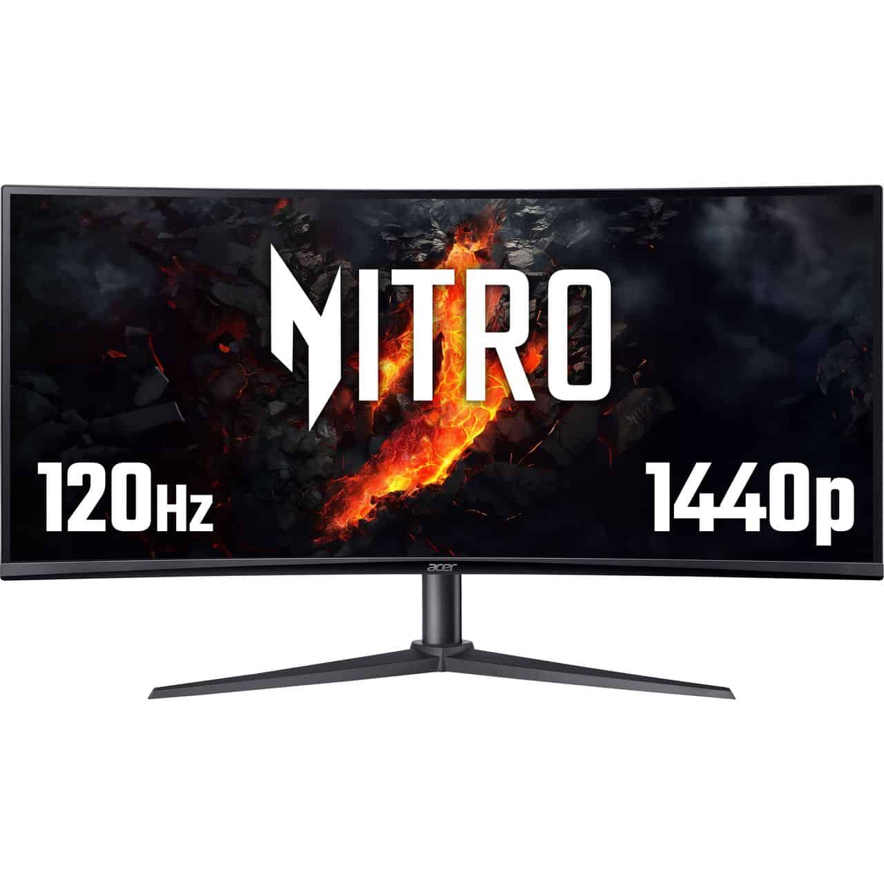 Acer Nitro XZ0 (XZ340CURW0bmiiphx) 34,0 UWQHD Curved Monitor 86,4 cm (34), VA, 1500R Curved, 240Hz, 99% sRGB, 2x HDMI, 1x DP, Au (UM.CX0EE.018) thumbnail