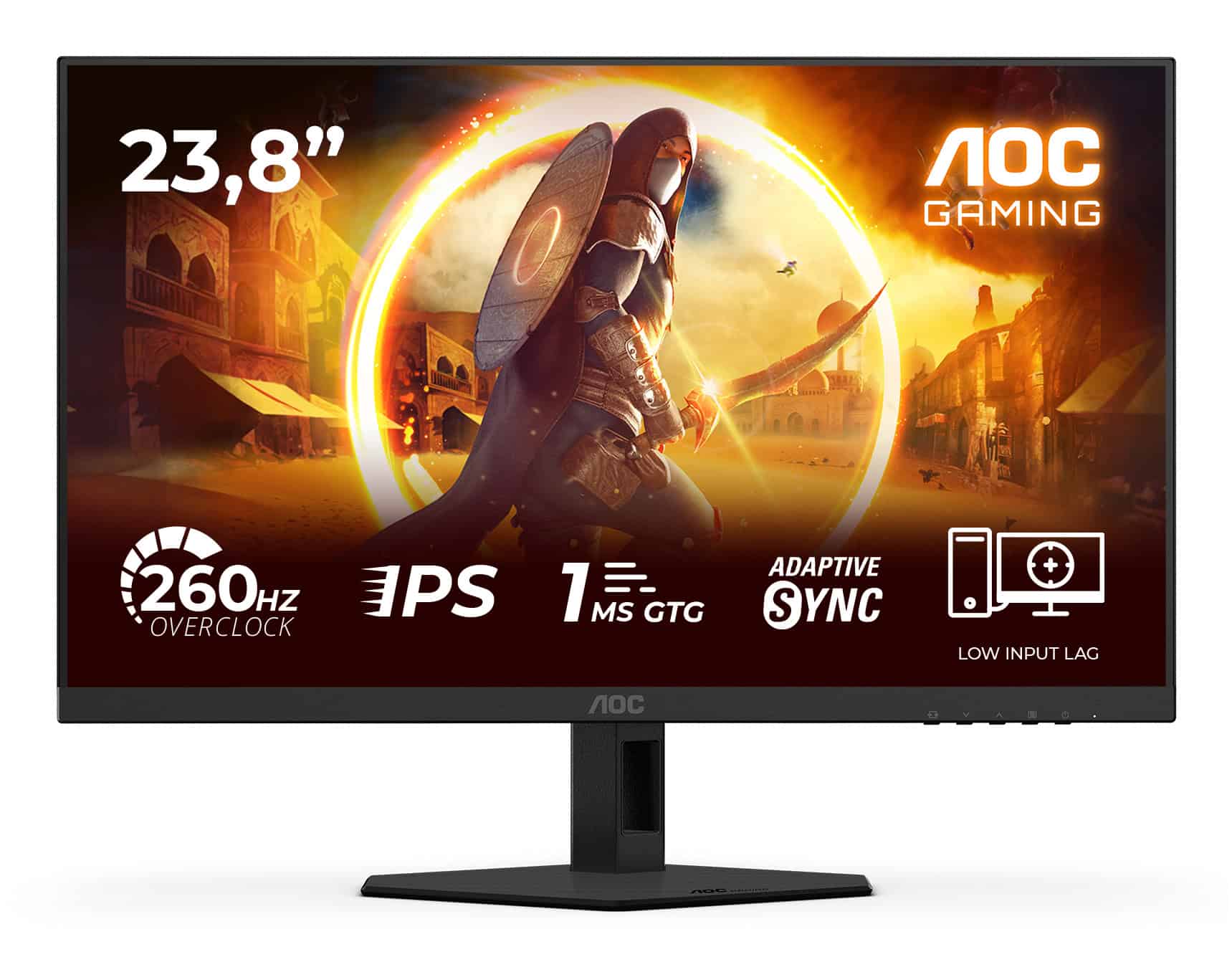 AOC G4 24G4ZRE computer monitor 60,5 cm (23.8") 1920 x 1080 Pixels Full HD LED Zwart, Rood (24G4ZRE) thumbnail