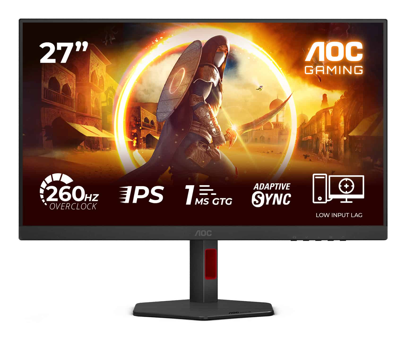 AOC G4 27G4ZR computer monitor 68,6 cm (27") 1920 x 1080 Pixels Full HD LED Zwart, Rood (27G4ZR) thumbnail