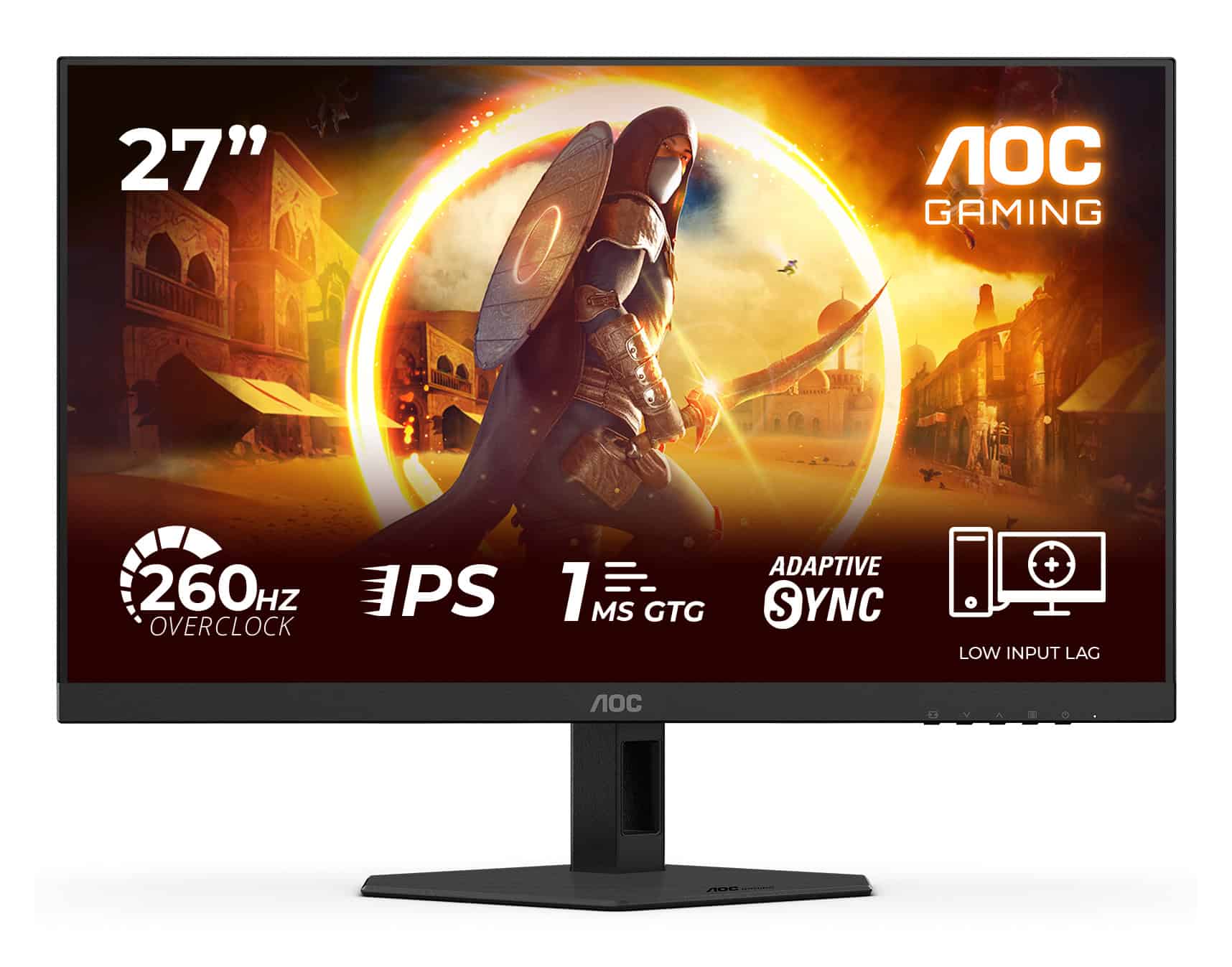 AOC G4 27G4ZRE computer monitor 68,6 cm (27") 1920 x 1080 Pixels Full HD LED Zwart, Rood (27G4ZRE) thumbnail
