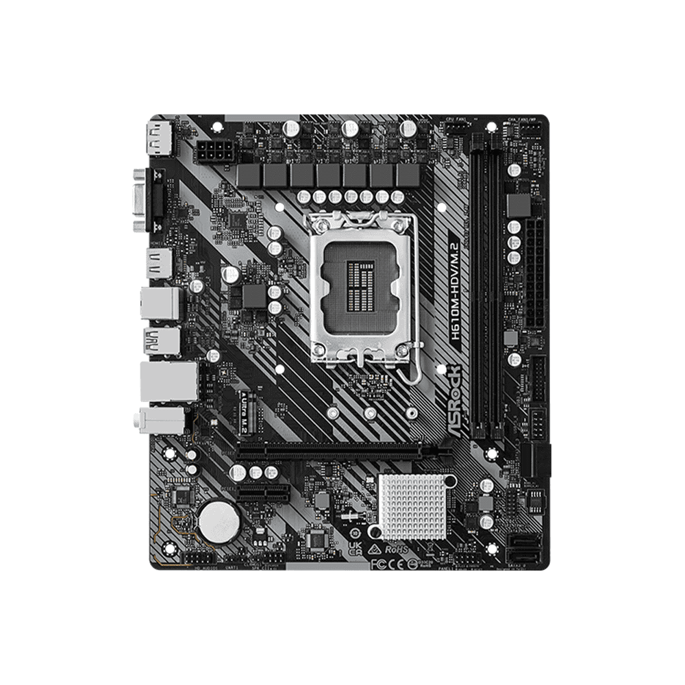 Asrock H610M-HDV/M.2 R2.0 motherboard Intel H610 LGA 1700 micro ATX (H610M-HDV/M.2 R2.0) thumbnail