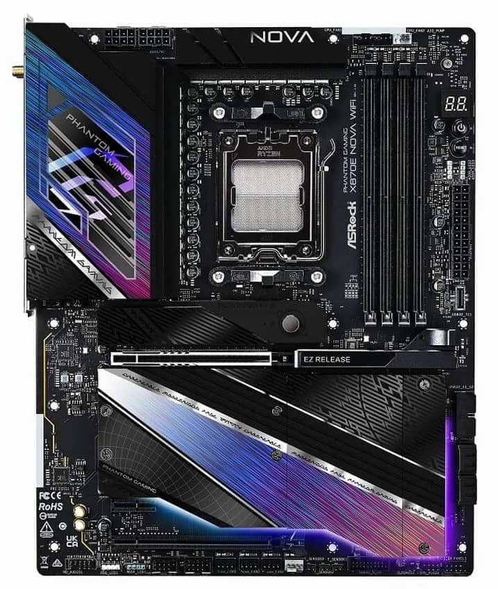 Asrock X870 NOVA WIFI AMD X870 Socket AM5 ATX (X870 NOVA WIFI) thumbnail