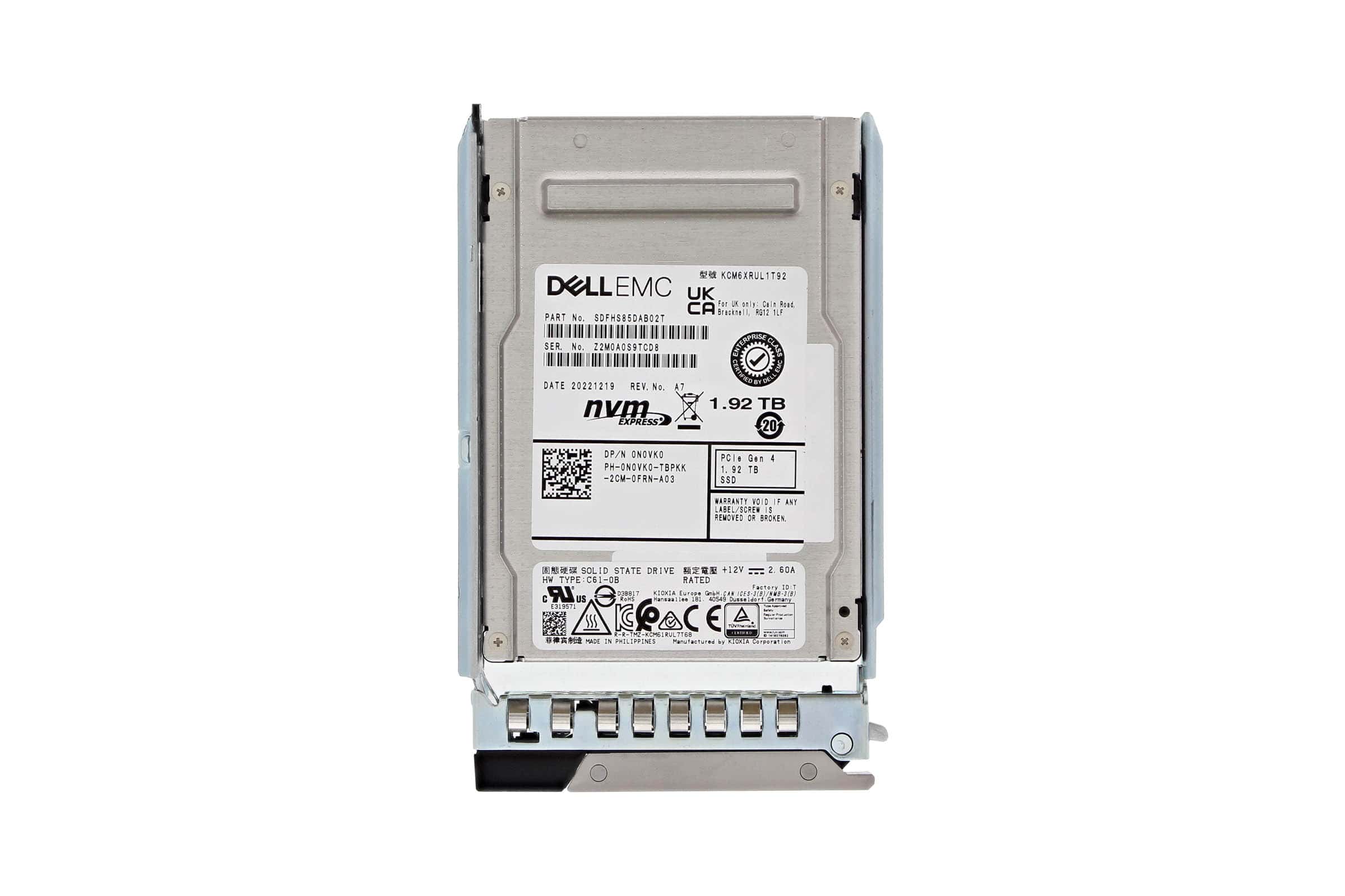 Dell 1.92TB SSD 2.5 NVMe PCI-e (N0VK0-RFB) thumbnail