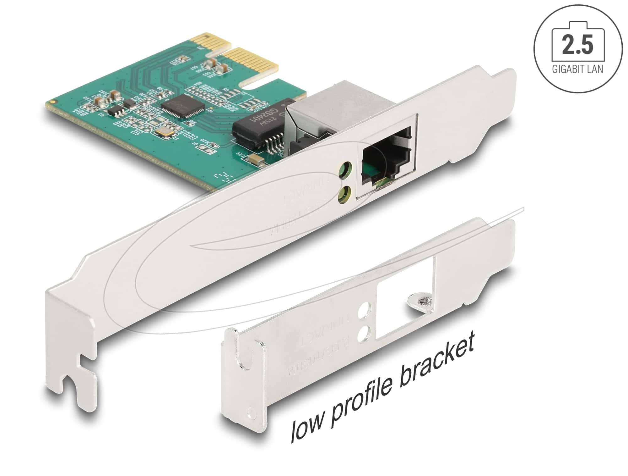 Delock PCI Express x1 Netzwerkkarte 2,5 Gigabit LAN 1 x RJ45 RTL8125 (88100) thumbnail
