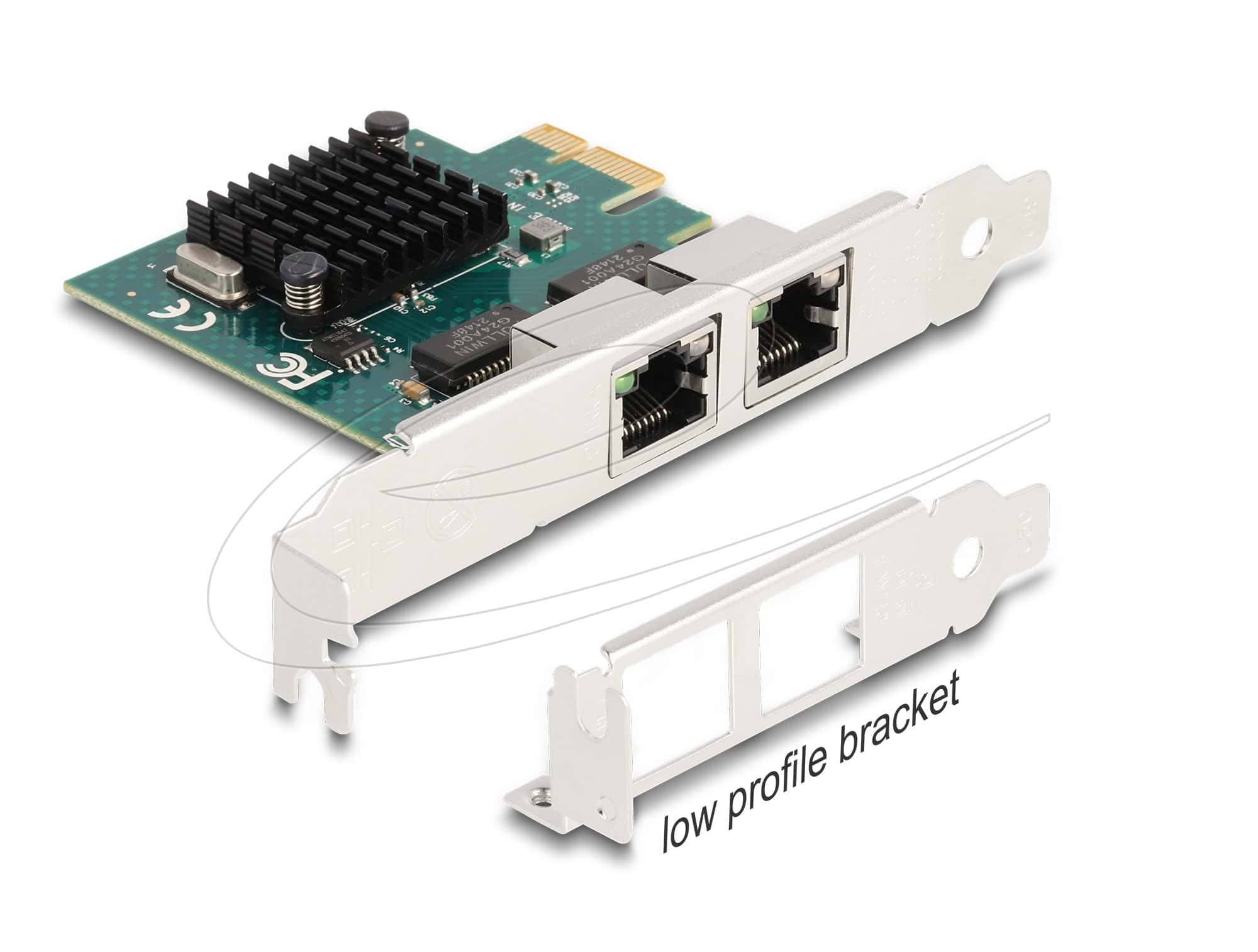 Delock PCI Express x1 Netzwerkkarte Gigabit LAN 2 x RJ45 BCM (88205) thumbnail