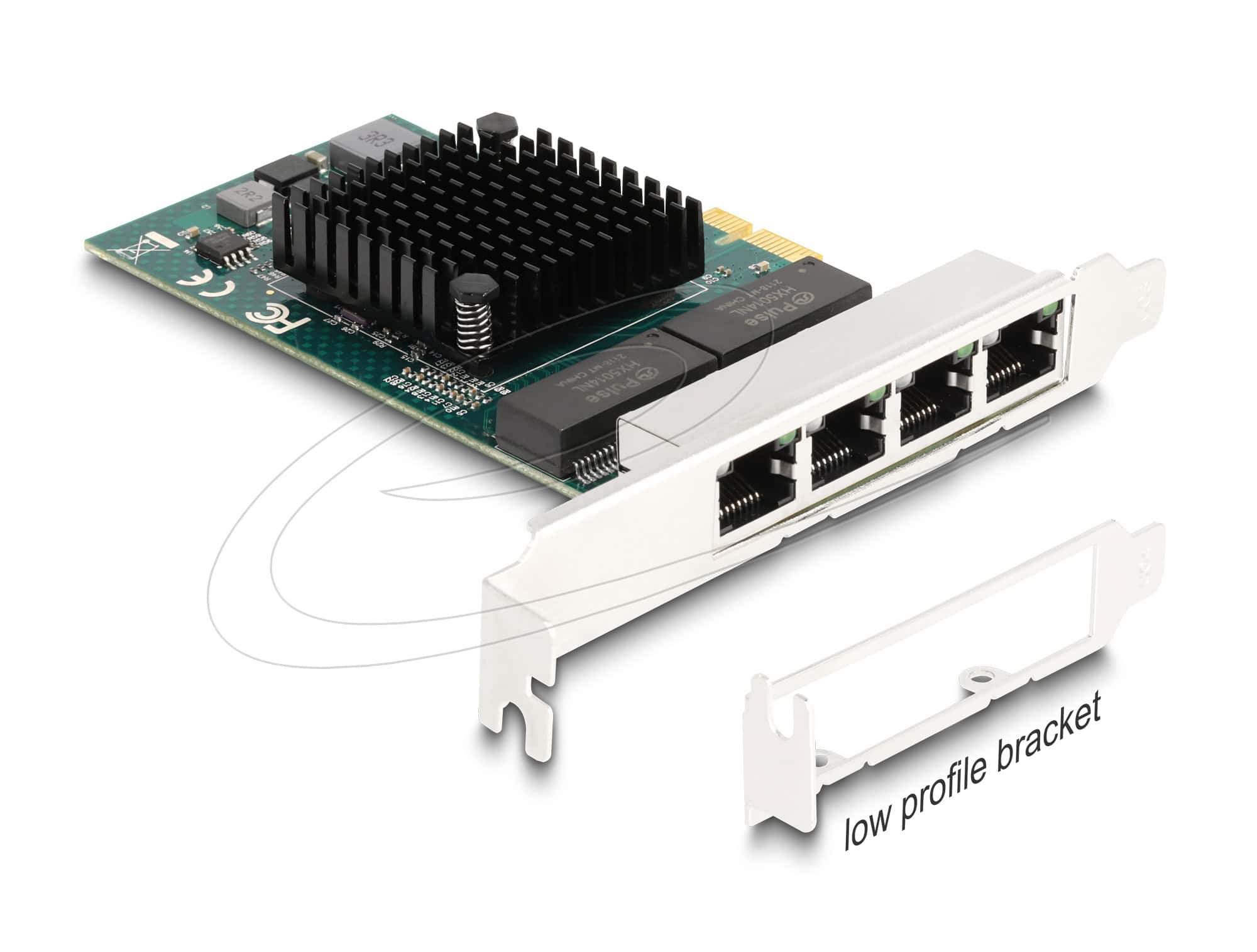 Delock PCI Express x1 Netzwerkkarte Gigabit LAN 4 x RJ45 BCM (88207) thumbnail