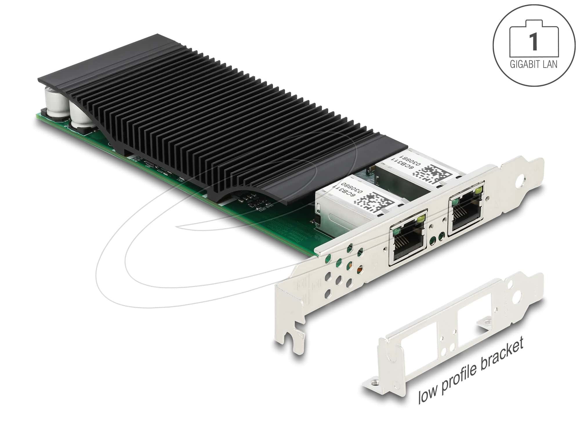 Delock PCI Express x4 Netzwerkkarte Gigabit LAN 2 x RJ45 mit PoE+ i350 (88500) thumbnail