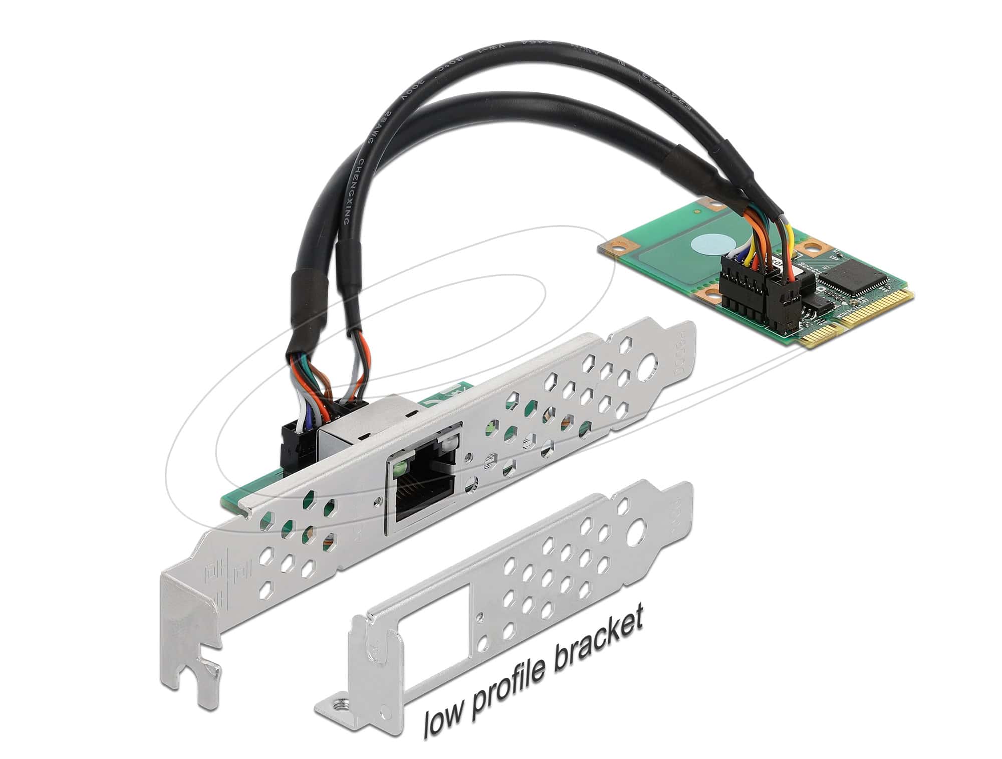 Delock Mini PCIe I/O PCIe full size 1 x RJ45 Gigabit LAN (95266) thumbnail