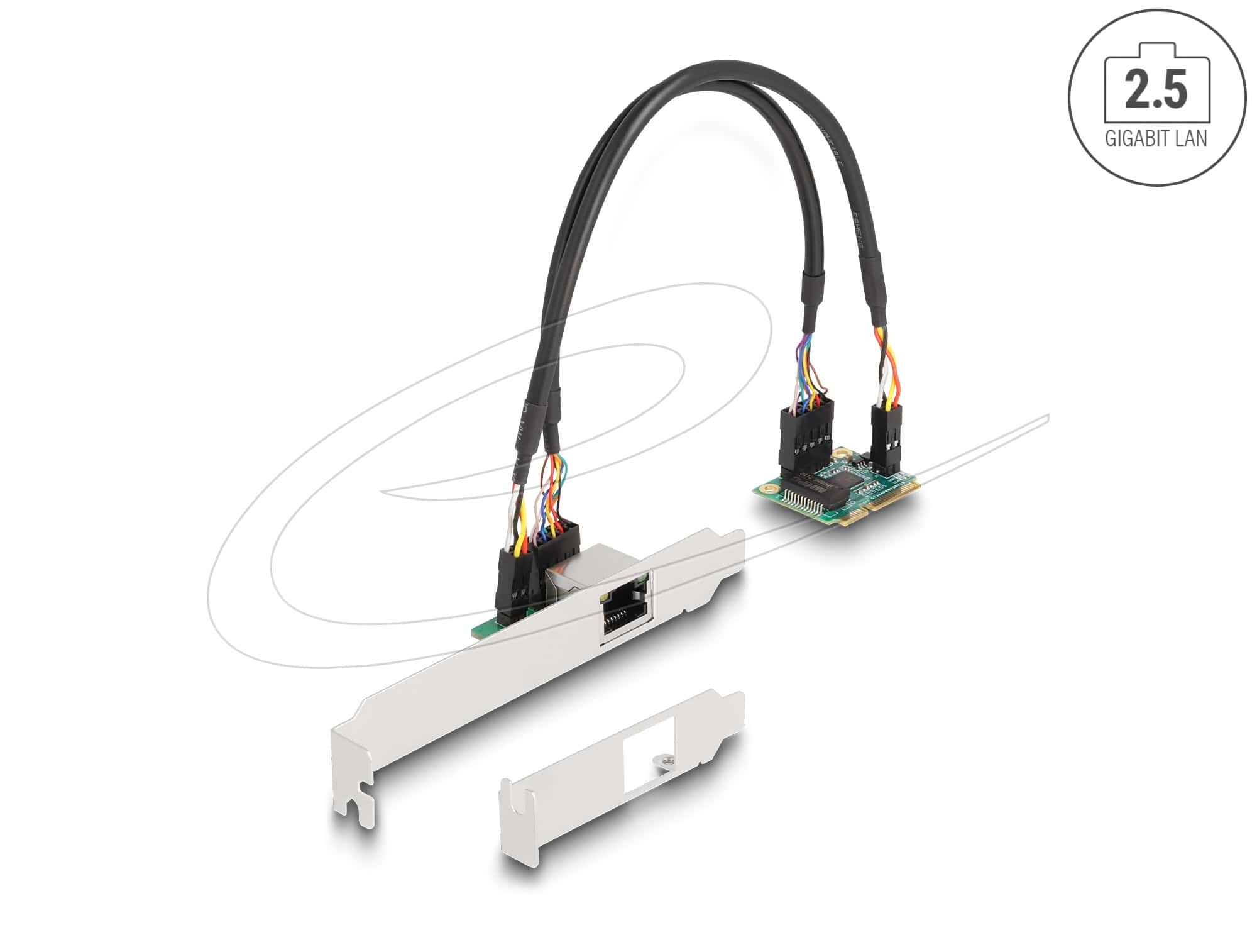 Delock Mini PCIe I/O PCIe half size 1 x RJ45 2,5 Gigabit LAN (95271) thumbnail