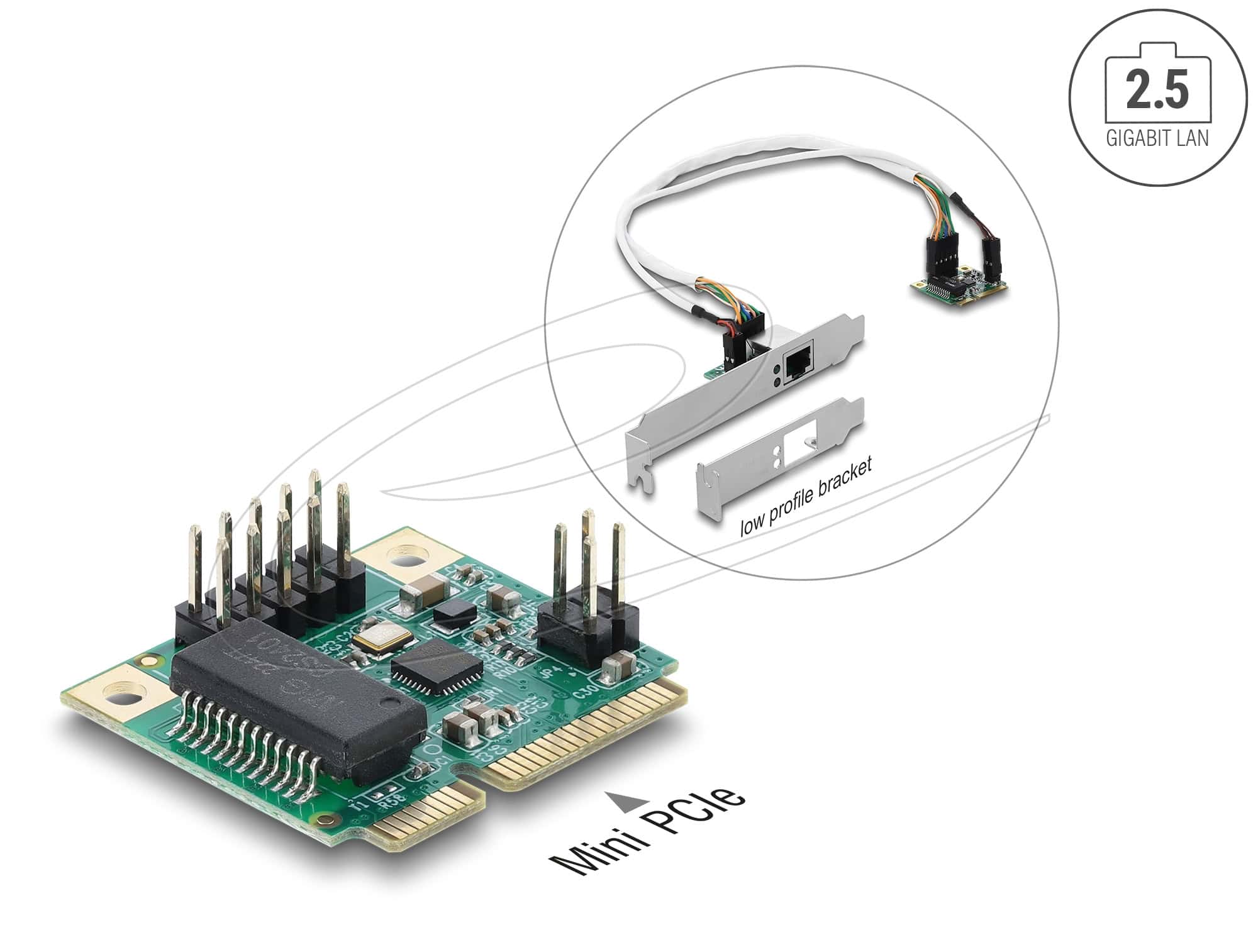 Delock Mini PCIe I/O full size 2 x SFP Gigabit LAN (95281) (95281) thumbnail
