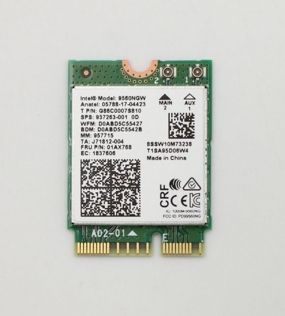 Lenovo Wireless,CMB,IN,9560 NV M2 +BT5.0 WLAN-kaart (01AX768) thumbnail