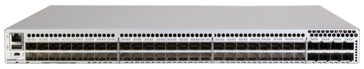 Lenovo ThinkSystem DB720S Managed Gigabit Ethernet (10/100/1000) 1U Zilver (7D5JA000WW) thumbnail