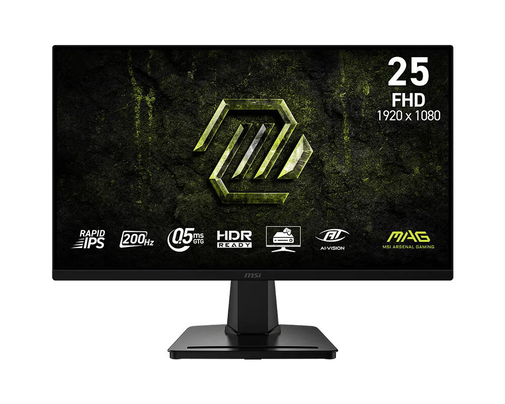 MSI MAG 256F E20 computer monitor 62,2 cm (24.5") 1920 x 1080 Pixels Full HD LCD Zwart (MAG 256F E20) thumbnail