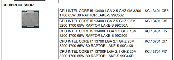 Intel Core i5-13400F Processor (KC.13401.FI5) thumbnail
